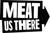 Meat Us There - Logo Pointing Right